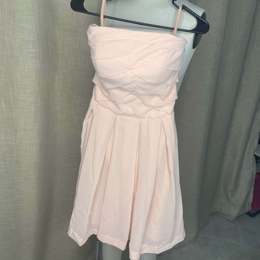 JenJenHouse Pink Strapless Mini Dress